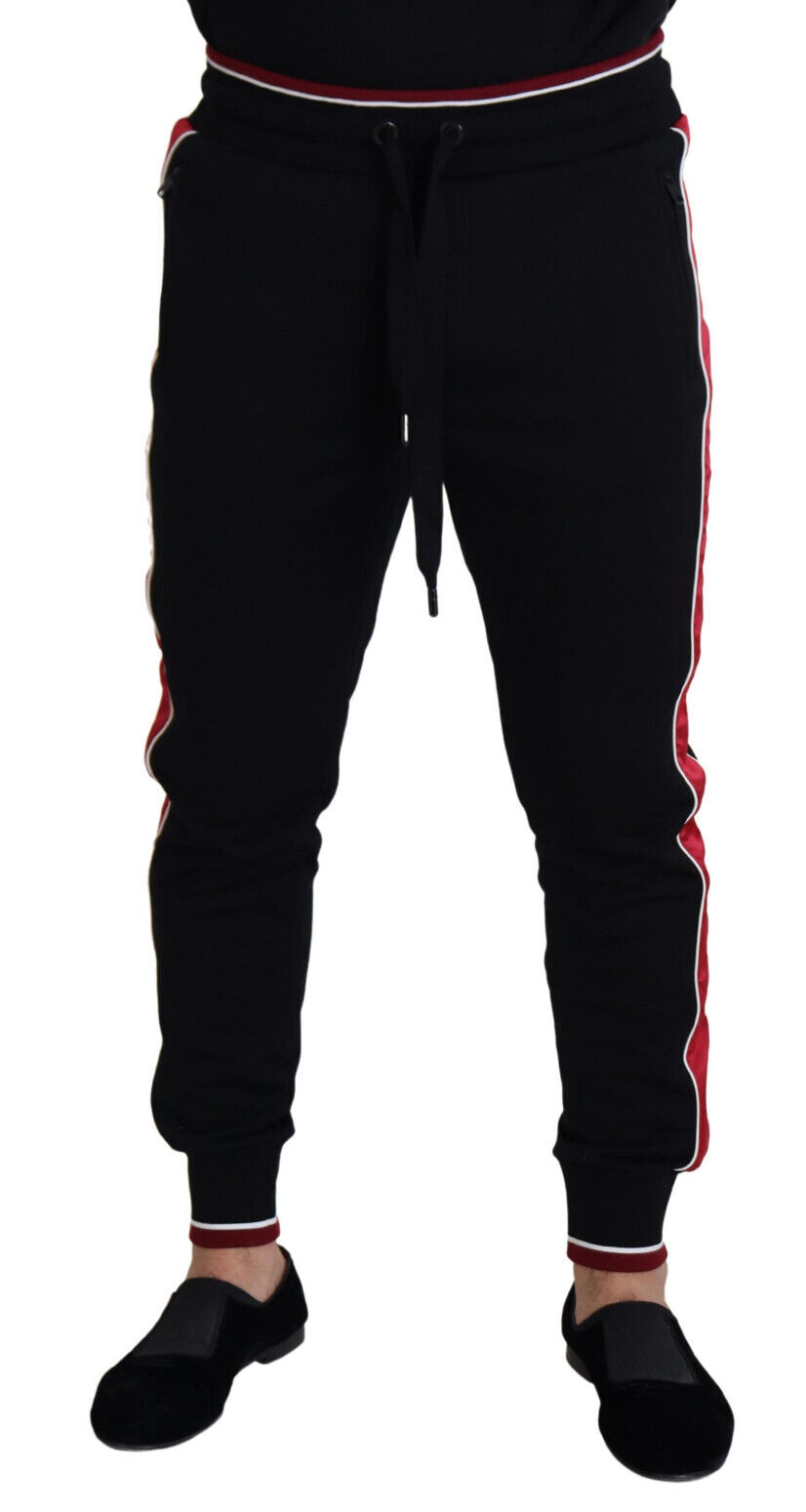 Black Cotton Logo Sweatpants Jogging Pants
