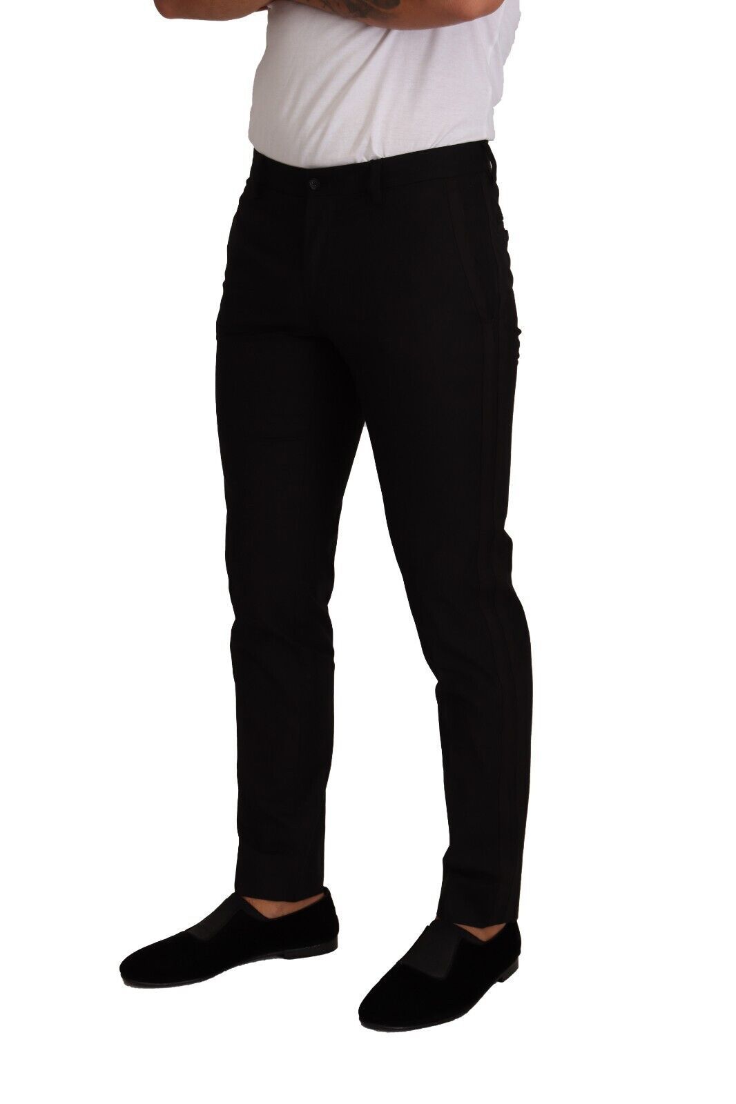 Black Cotton Formal Tuxedo Trouser Dress Pants