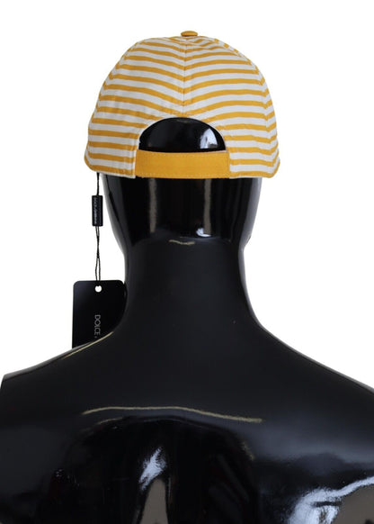 Yellow White Stripes Portocervo Baseball Hat