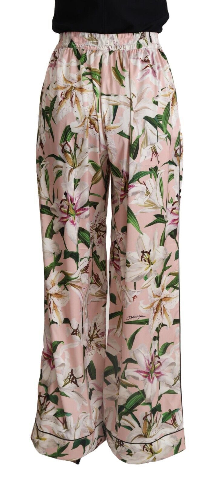 Pink Lily Mid Waist Wide Leg Pants
