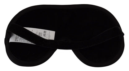 White Cotton Crown Print Elastic Strap One Size Eye Mask