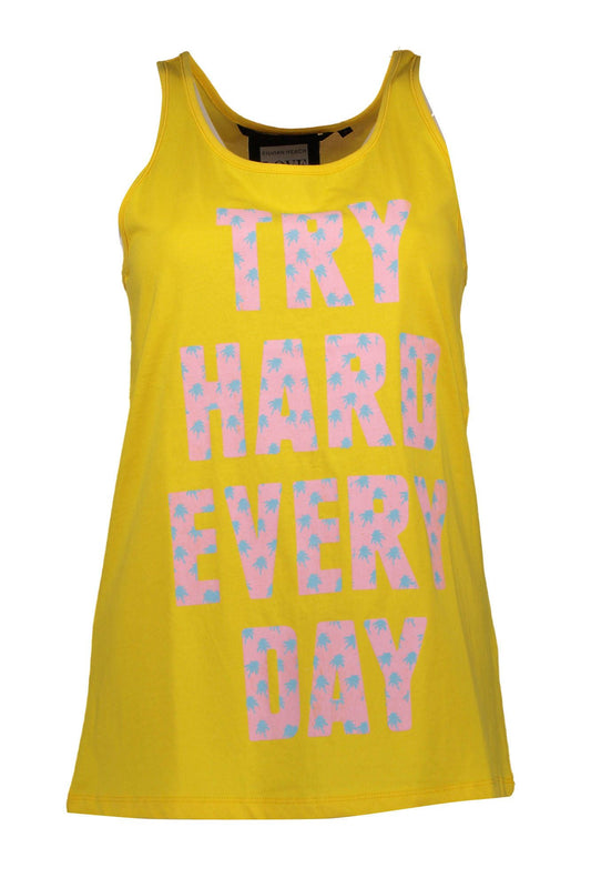 Yellow Cotton Tops & T-Shirt