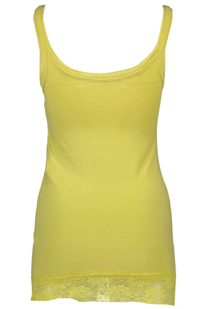 Yellow Cotton Tops & T-Shirt