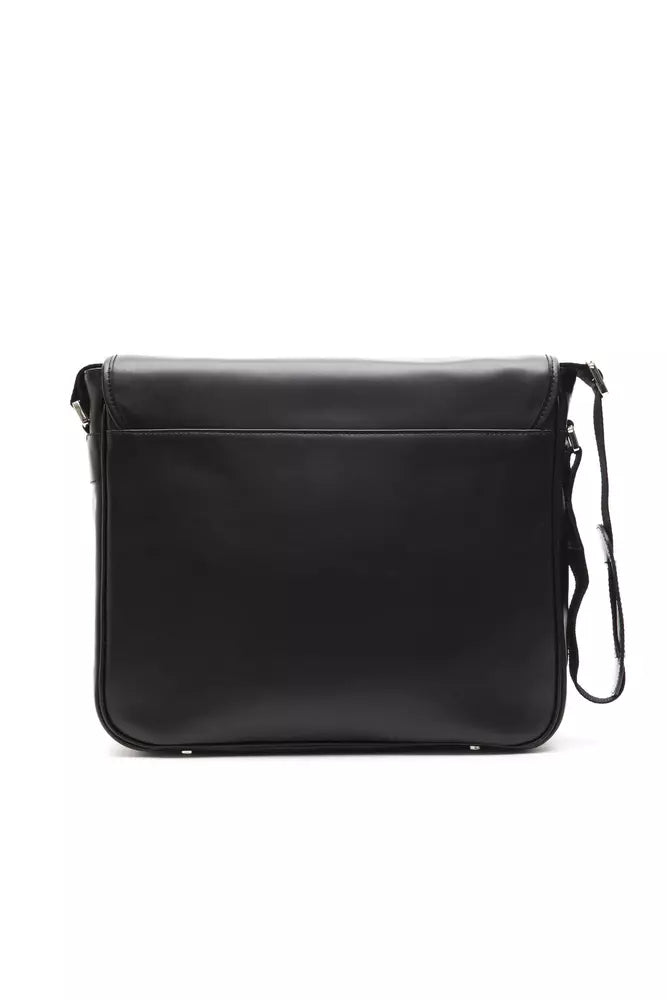 Black Leather Messenger Bag