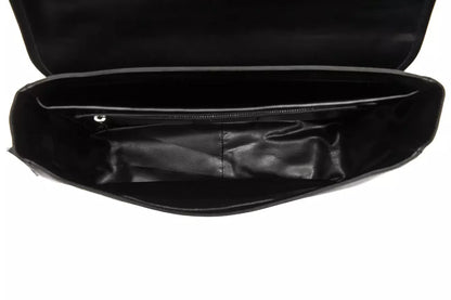 Black Leather Messenger Bag