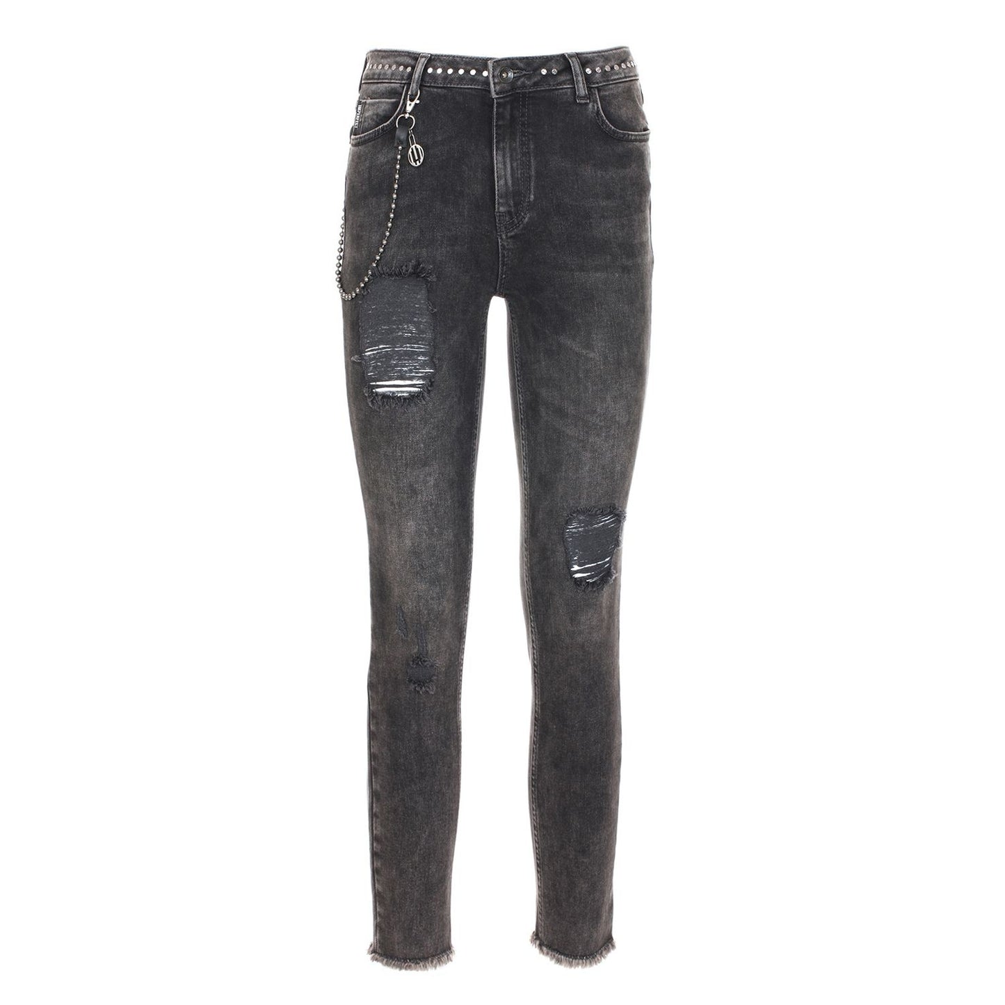 Black Cotton Jeans & Pant