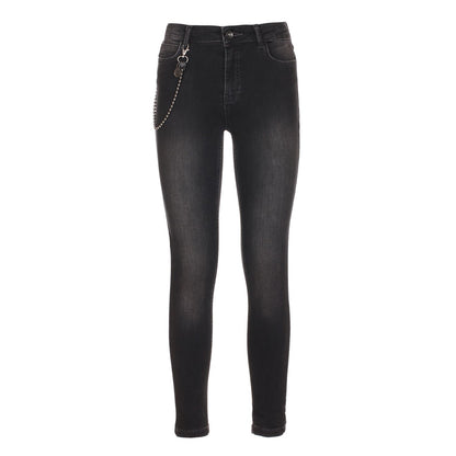 Black Cotton Jeans & Pant