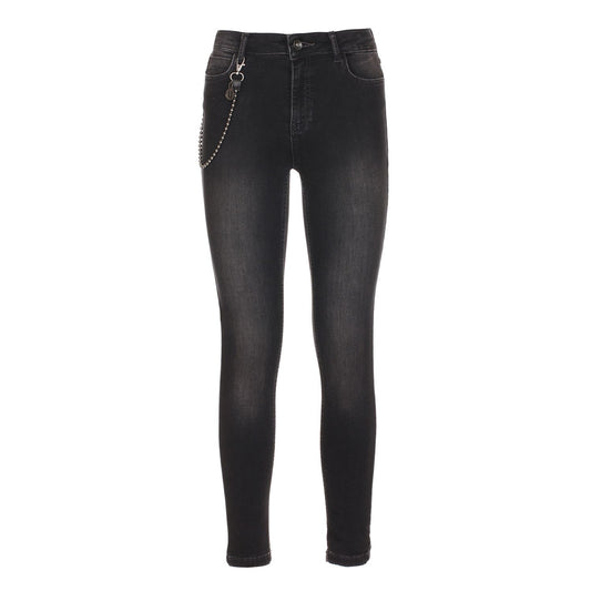 Black Cotton Jeans & Pant