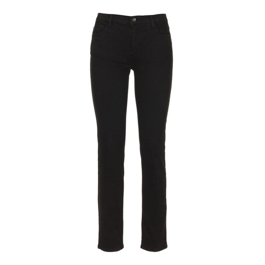 Black Cotton Jeans & Pant