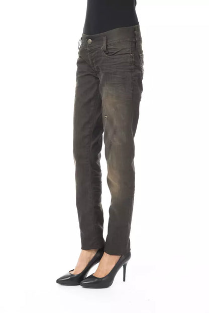 Black Cotton Jeans & Pant