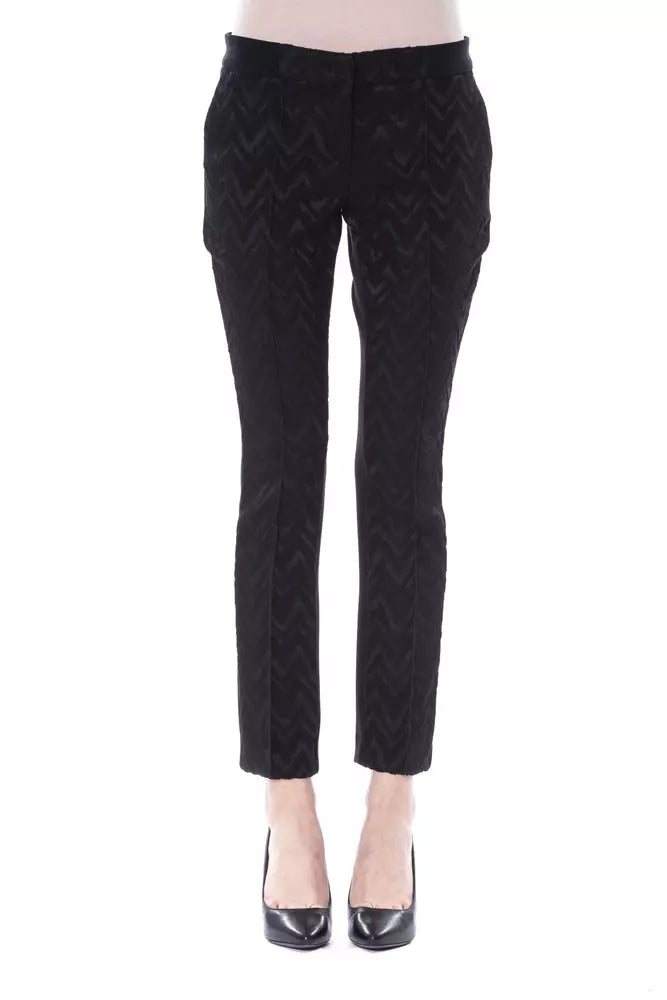 Black Acrylic Jeans & Pant