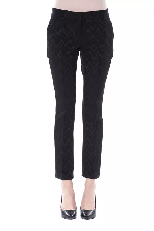Black Acrylic Jeans & Pant