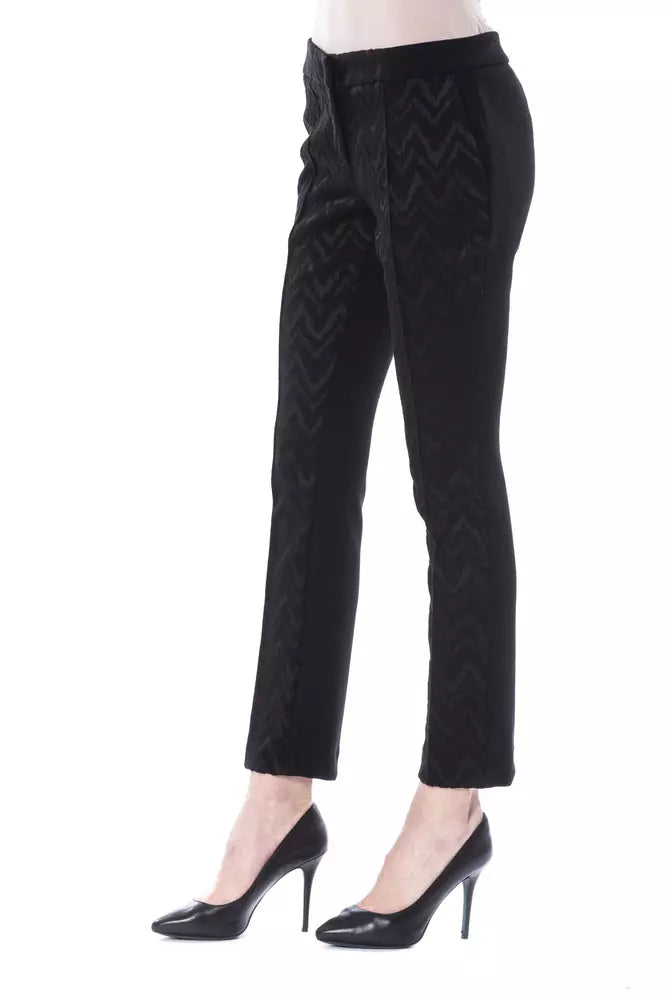Black Acrylic Jeans & Pant