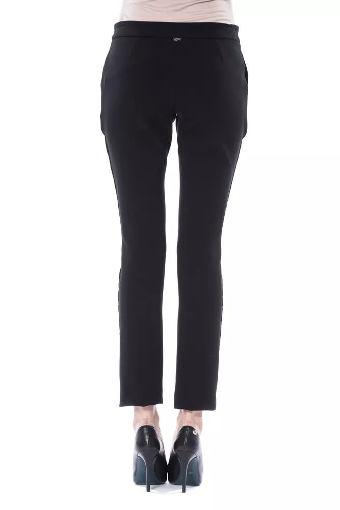 Black Acrylic Jeans & Pant