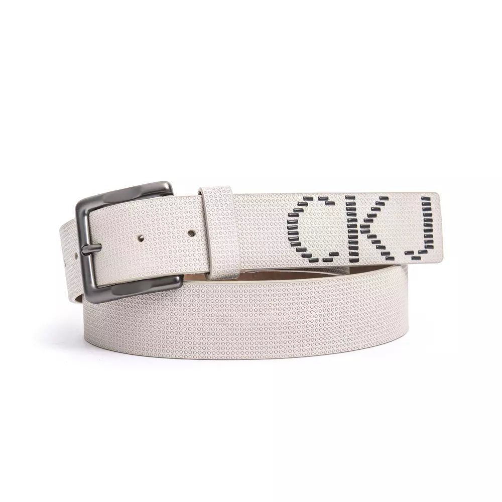 Beige Leather Belt