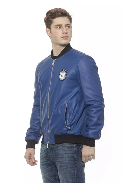 Blue Leather Jacket