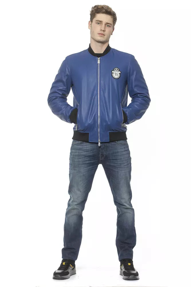 Blue Leather Jacket