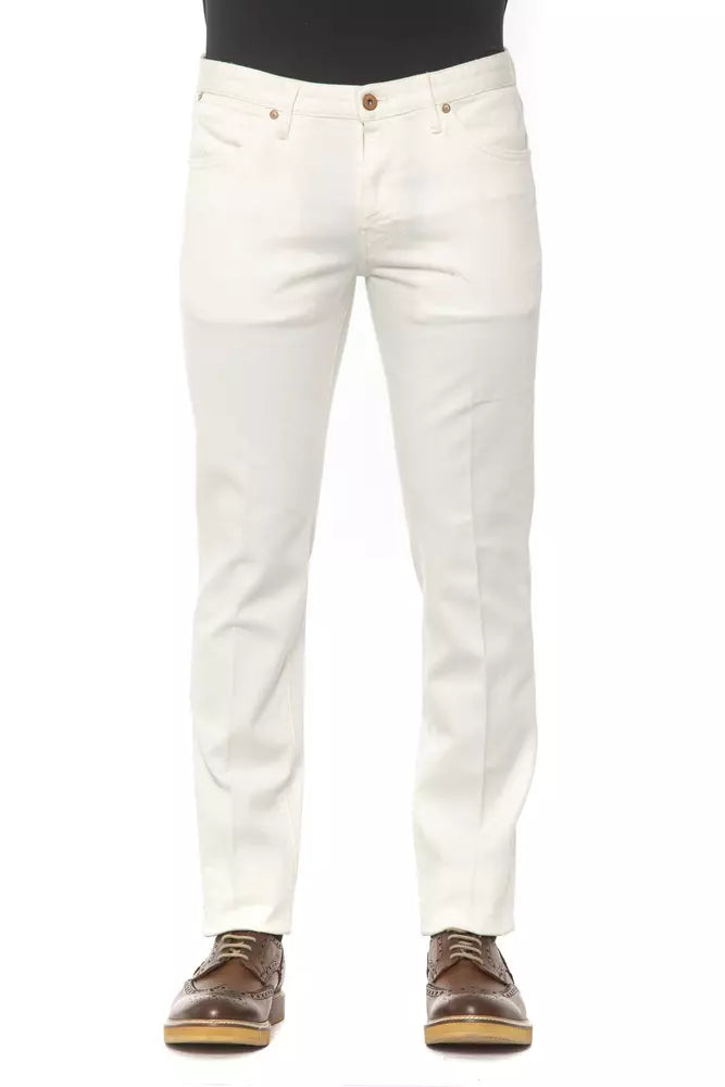 White Cotton Jeans & Pant