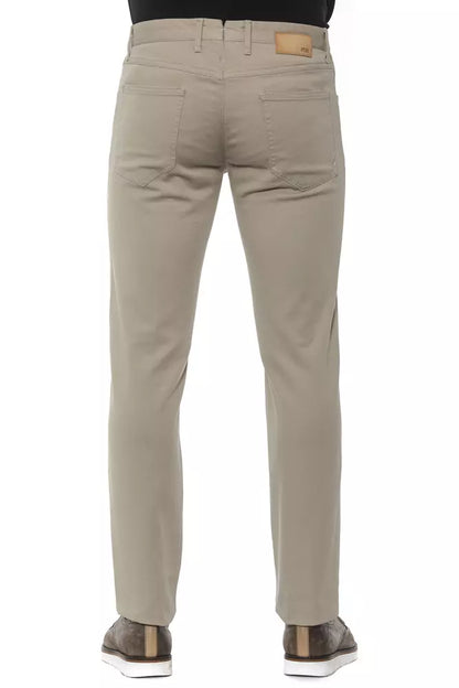 Beige Cotton Jeans & Pant