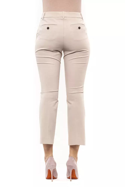 Beige Cotton Jeans & Pant