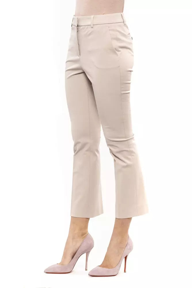 Beige Cotton Jeans & Pant