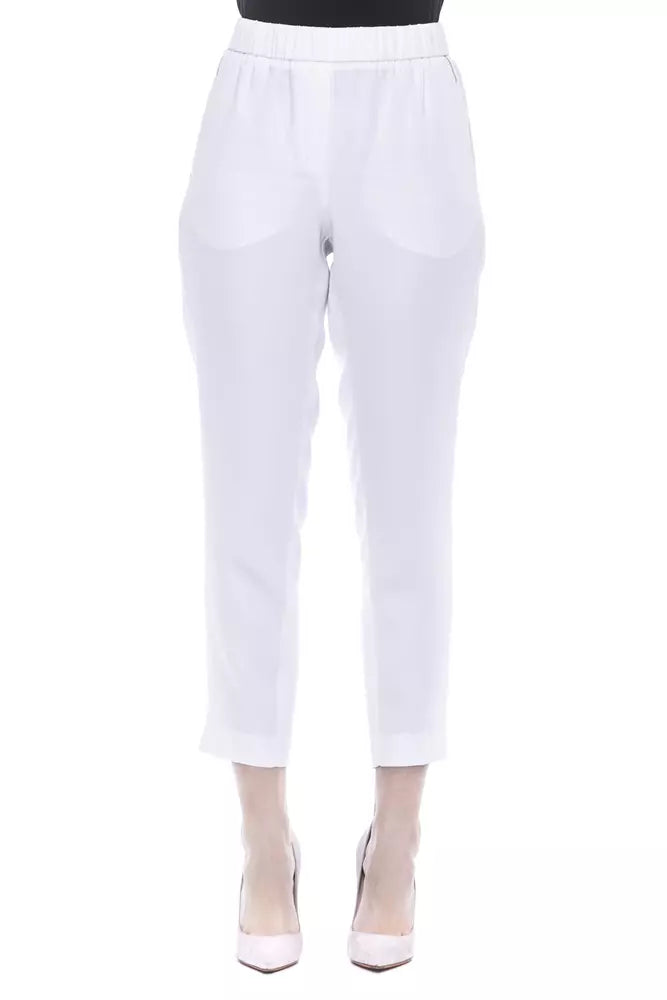 White Viscose Jeans & Pant