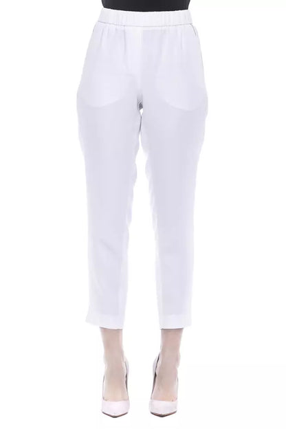 White Viscose Jeans & Pant