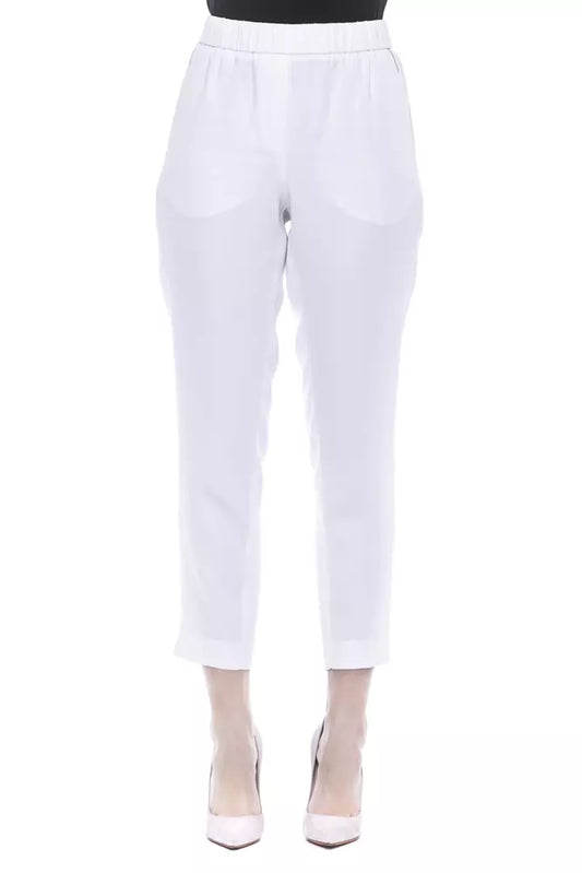 White Viscose Jeans & Pant