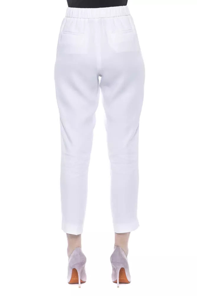 White Viscose Jeans & Pant