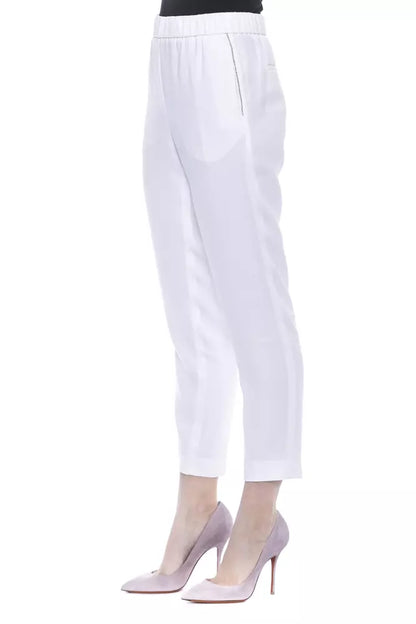 White Viscose Jeans & Pant