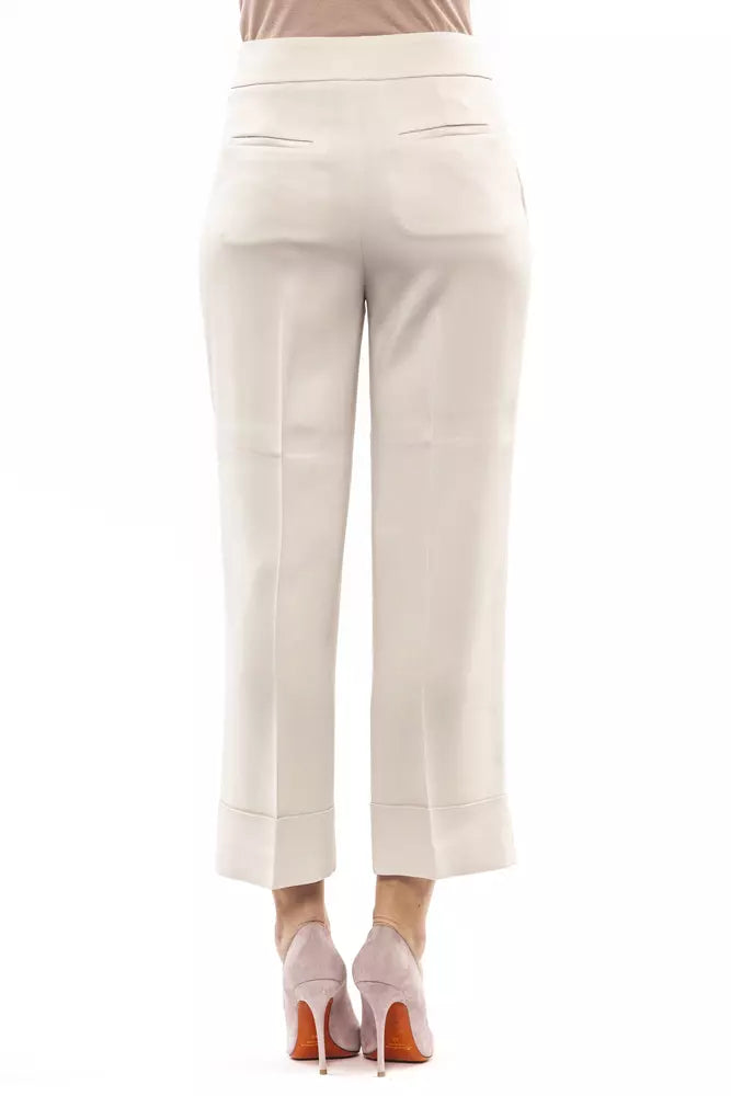 Beige Viscose Jeans & Pant