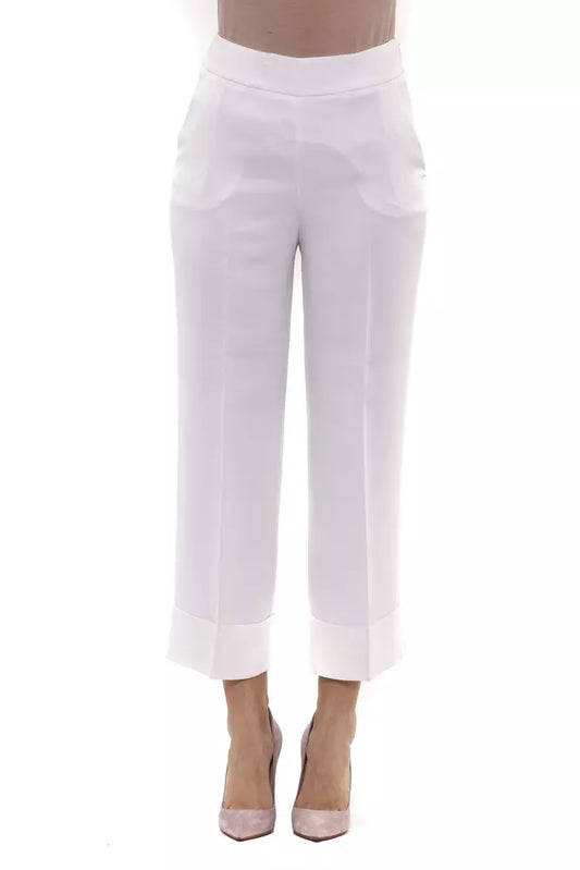 White Viscose Jeans & Pant