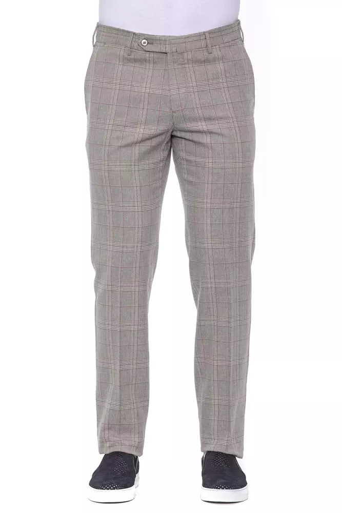 Beige Cotton Jeans & Pant