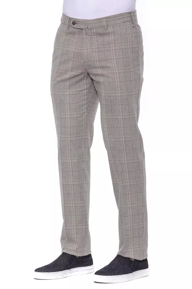 Beige Cotton Jeans & Pant