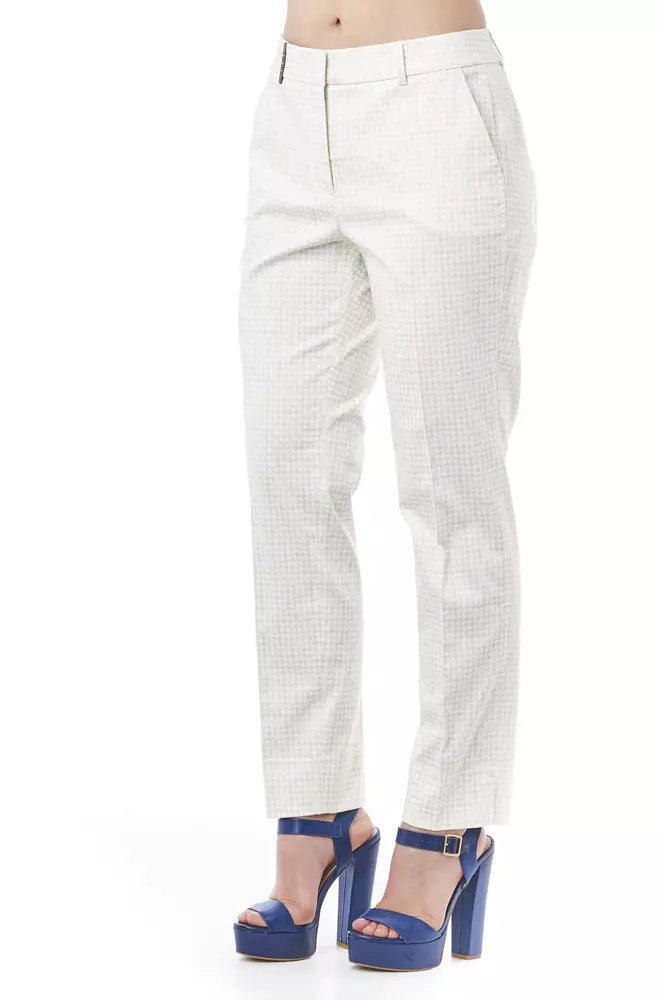 Beige Cotton Jeans & Pant
