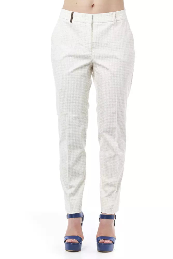 Beige Cotton Jeans & Pant