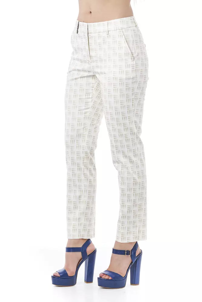 Beige Cotton Jeans & Pant