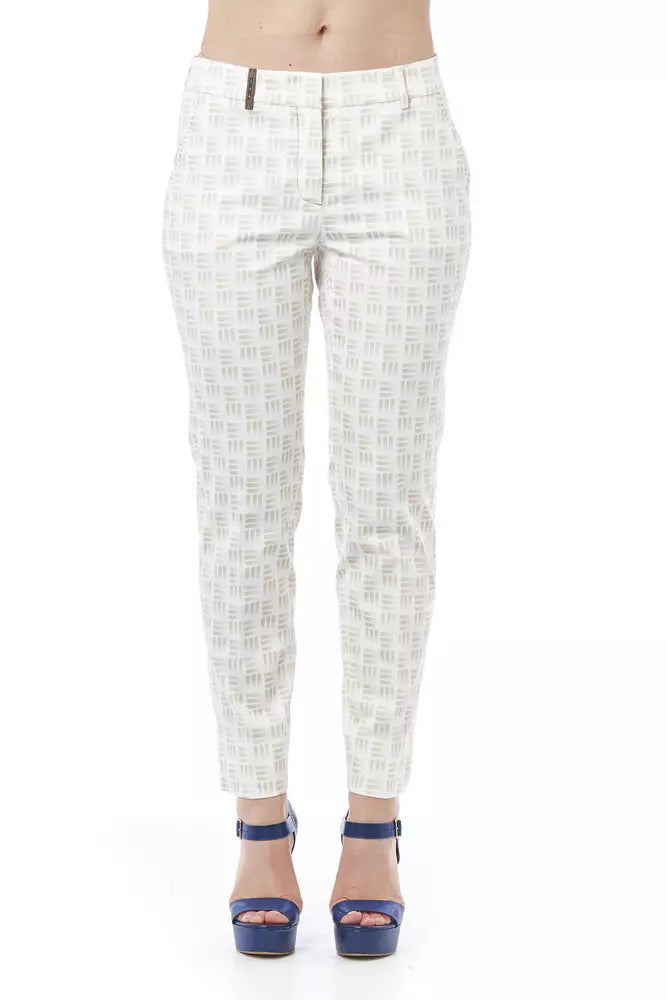 Beige Cotton Jeans & Pant