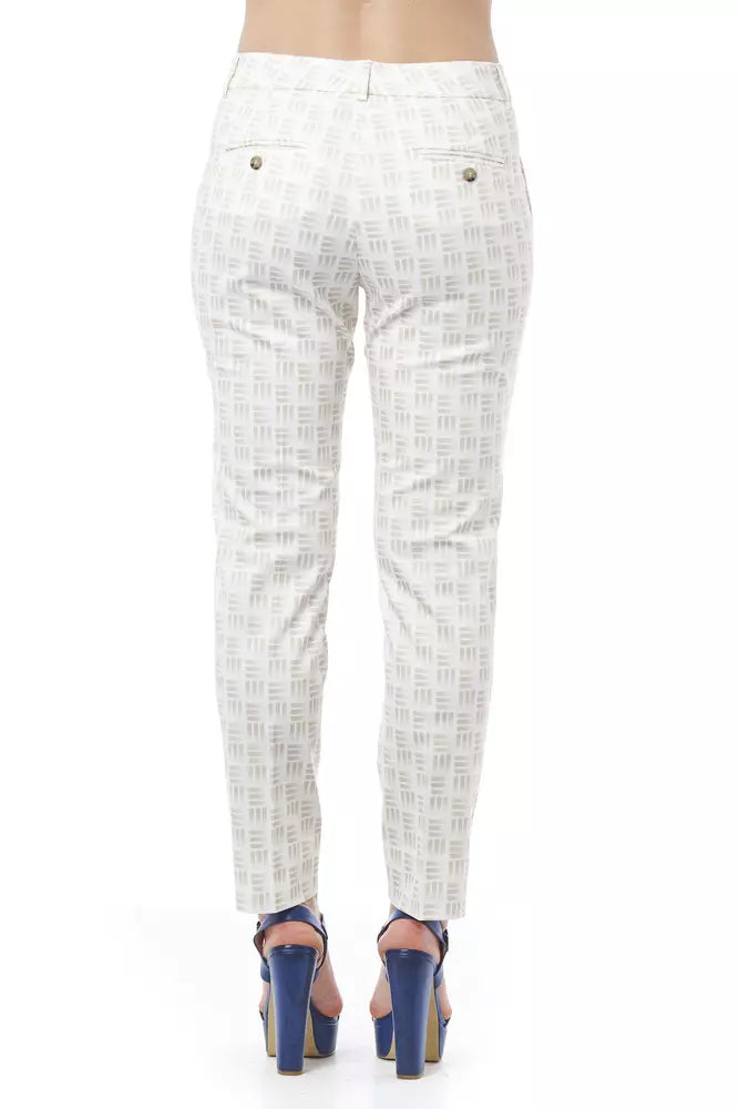 Beige Cotton Jeans & Pant