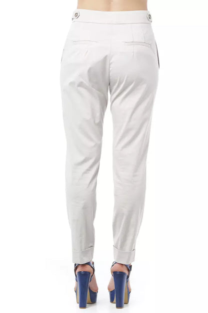Beige Cotton Jeans & Pant