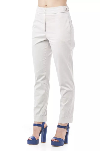 Beige Cotton Jeans & Pant