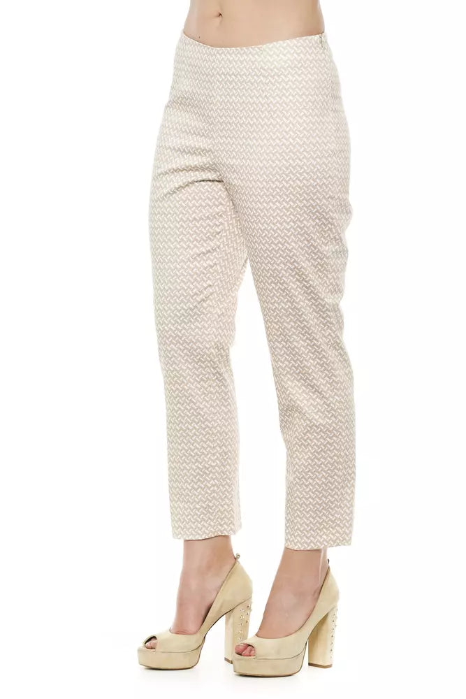 Beige Cotton Jeans & Pant