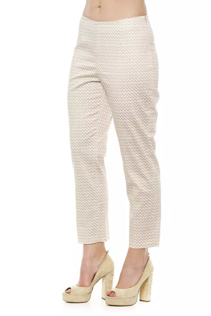 Beige Cotton Jeans & Pant