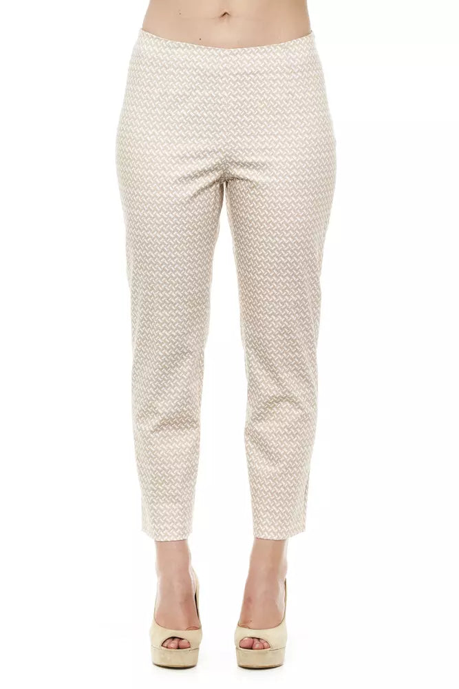 Beige Cotton Jeans & Pant