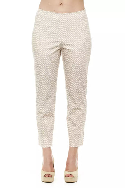 Beige Cotton Jeans & Pant