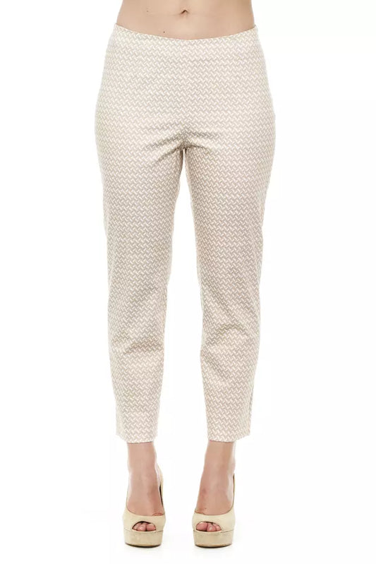 Beige Cotton Jeans & Pant