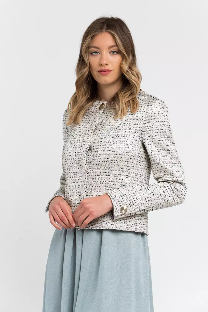 Beige Polyester Suits & Blazer