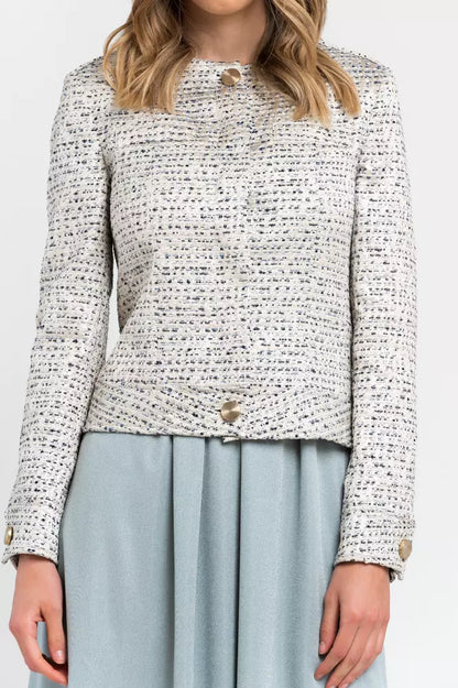 Beige Polyester Suits & Blazer