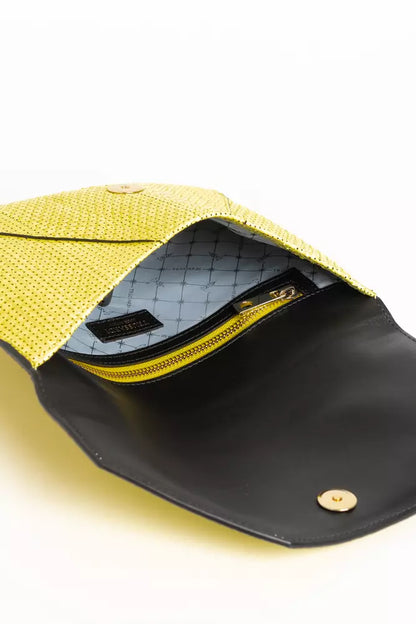 Yellow Leather Clutch Bag