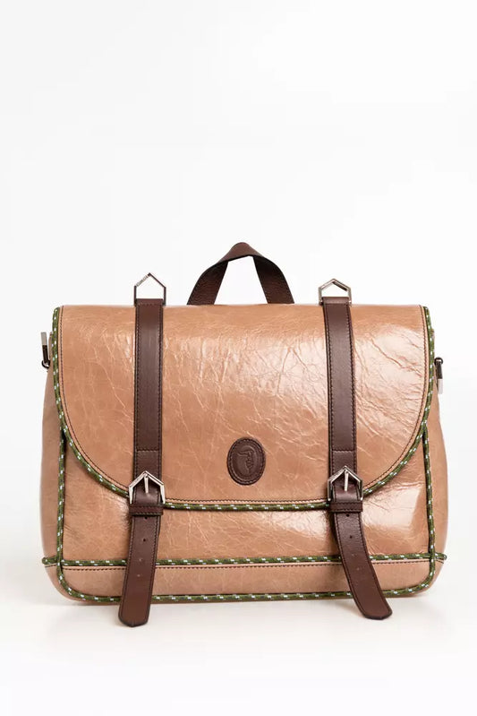 Beige Leather Briefcase